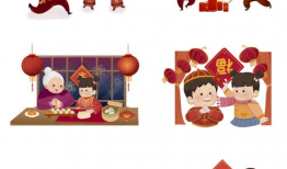 春节漫画图片,春节漫画里的欢乐时光